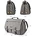 415niki4 OXA Military Satchel Messenger Bag - Vintage Canvas Shoulder Bag for 15.6 Inch Laptop (Brown/Grey)