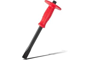 Monkey King Bar-12IN Masonry Flat Chisel/Cold Chisel With Hand Protection, Heavy Duty Flat Head for Remove Cement,Motrtar