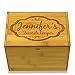 Cookbook People Moderna Design Engraved Recipe Box Personalized Option for 4x6 Cards - Includes Dividers