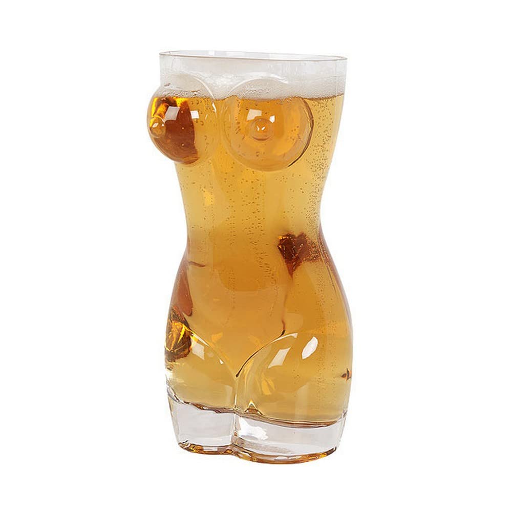 Ocean 8 Unique Pint Glass – Body Shaped – Pint Glass – Unique Stylish – for Home Parties, Clubs, Events