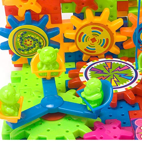Bifast Kids 81 PCS Electric Building Blocks Set,Rotating Gear Electric