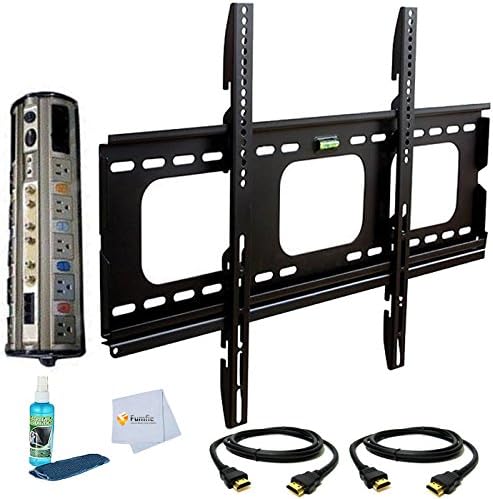 Heavy Duty 55-Inch Flat TV Mount for LG for (55LB5900, 55LB6300, 55LA6200, 55LB7200, 55UB8200, 55LN5400, 55UB9500, 55EC9300, 55LN5600, 55LN5700, 55LA690, 55LA9650, 55LA7400, 55LM7600, 55EA8800, 55LA9700, 55LW5600, 55GA6400, 55LN5200, 55LM9600, 55LS4500, 55LS4600, 55EA9800, 55G2, 55LM6700, 55UB8500, 55LA6900, 55LF6100, 55LF6000, 55LF6300, 55UF6800, 55UF7600, 55LF6090, 55LB6500, 55EG9600, 55LN5790, 55EG9100, 55EF950, 55LA8600, 55LH40, 55LE8500, 55LM4600, 55LY540S, 55UF6450, 55LB6000, 55LM4700, 55LX9500, 55LY340C) + Surge Protector + 2 12ft HDMI Cables + TV Cleaner Set