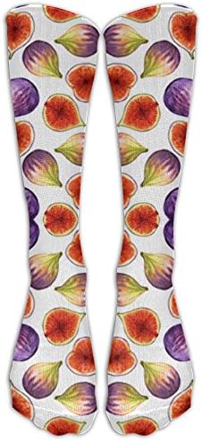 Huadduo Figs Pink Athletic Tube Stockings Women's Men's Classics Knee High Socks Sport Long Sock One Size