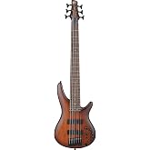 Ibanez SR Standard 6str Electric Bass (Mahogany Brown Burst Low Gloss) | 6-string electric bass with Bartolini BH2 pickups and 3-band EQ for recording, performance and professional practice