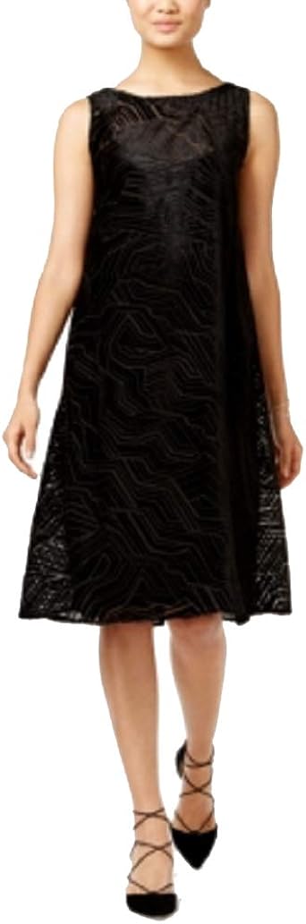 alfani lace fit & flare dress