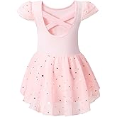 Tutu. kk Girls Ballet Leotards with Sparkly Glitter Skirted Toddler Ballerina Outfit Crisscross Back Dance Dress