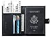 Travelambo RFID Blocking Genuine Leather Passport Holder Wallet Cover(with strap black)