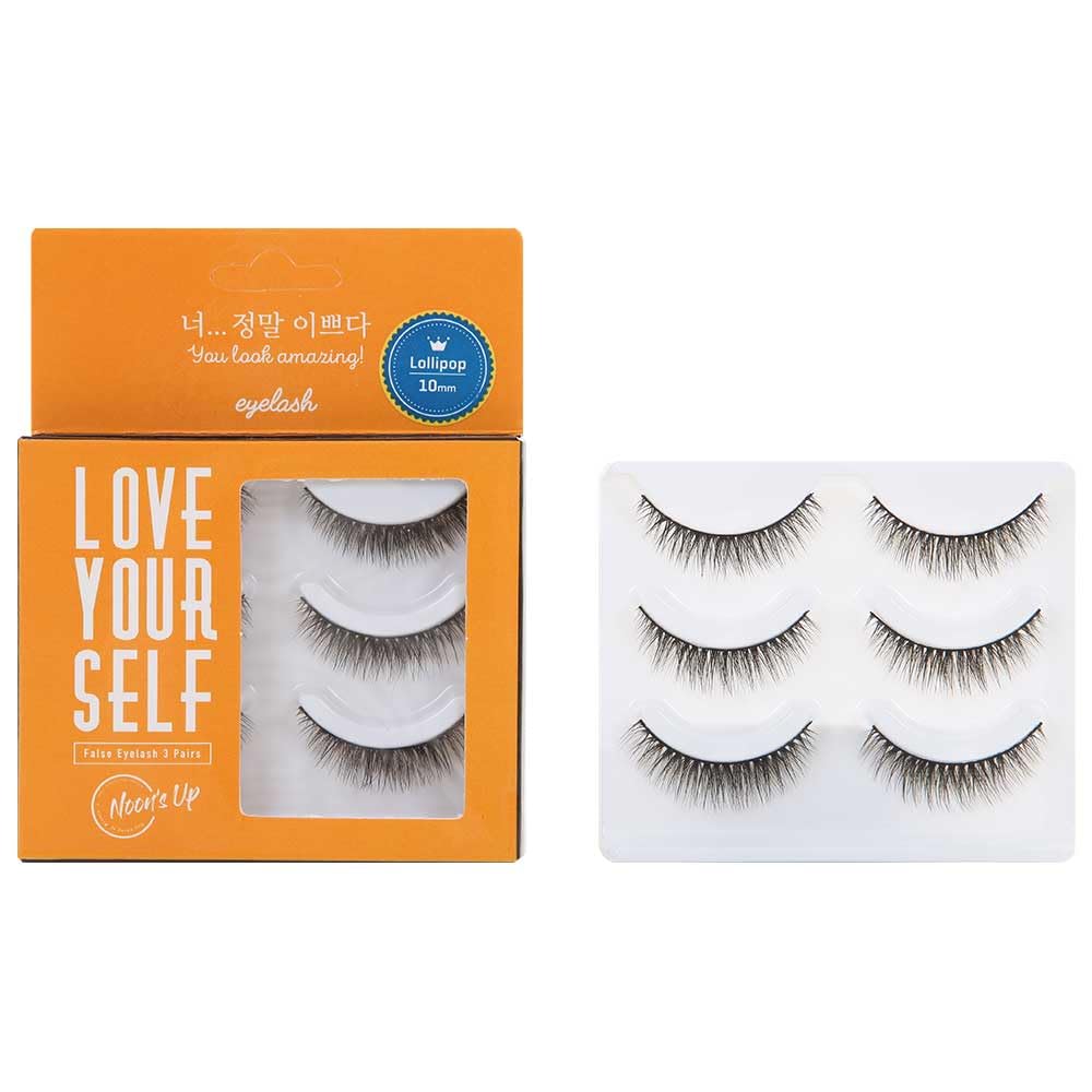 [NOON’S UP LOVE YOURSELF False Eyelash 3 Pairs] – ★Glue is not included!!★ Eyelash, Fake Eyelash, Eye Lashes, Eyebrow growth, Dramatic Lashes, Lashes with Glue (LOLLIPOP)
