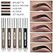 FOXCESD Eyebrow Gel Waterproof, 24 Hours Long Lasting for Eyebrow Makeup (Black/Brown)