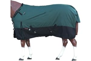 HILASON 1200D Turnout Light Winter Waterproof Rain Sheet Horse Green | Sheets for Horses
