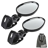 EEEKit 2 Packs Bundle Universal Mini Rotaty Rearview Handlebar Glass Mirror for Mountain Road Bike Cycling Bicycle