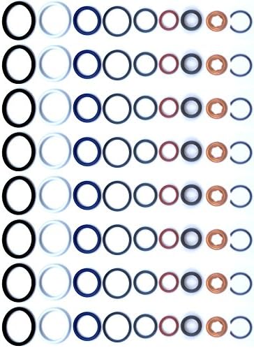 TamerXDiesel Fuel Injector Seal Kit Set, Compatible with Ford Powerstroke 6.0L 2003-2008, Navistar VT275 2005-2009, VT365 2004-2010