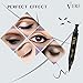 Winged Eyeliner Stamp – 1 Left Wing Stamp with Eyeliner Pen and 1 Right Wing Stamp with Eyeliner Pen for Precise and On Trend Long Lasting Eyeliner Application – Smudge Proof and Waterproof