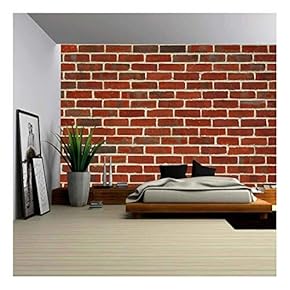 Brick Wall Background - Removable Wall Mural | Self-Adhesive Large Wallpaper - 66x96 inches