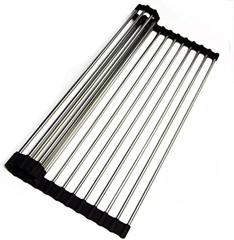 12" W x 18" L x 0.25" H Stainless Steel Roll-up Kitchen Mat Accessory