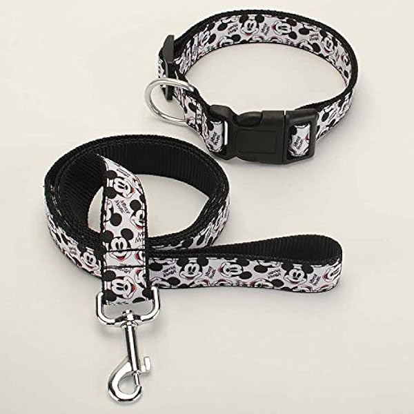 mickey mouse dog collar and leash
