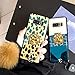 Samsung S10 Plus Bling Fur Ball Case with Ring Stand,Aulzaju Galaxy S10 Plus Luxury Shiny Marble Shockproof Hybrid Fashion Case for Samsung S10 Plus for Girls Women(samsung galaxy S10 Plus, Leopard)