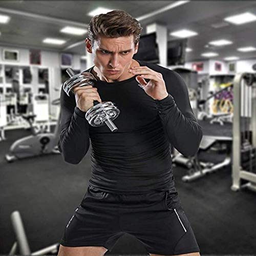 ZOORE Men\'s Cool Dry Skin Fit Compression Shirt Black