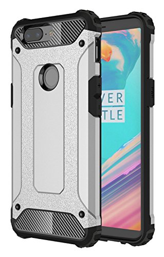 OnePlus 5T Case,ONE PLUS 5T CASE, Torryka Premium ANTI DROP PROTECTION SLEEK SLIM FIT DURABLE Anti-scratch Dual Layer Shockproof Dustproof Armor CASE FOR ONEPLUS 5T - Silver