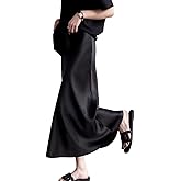DAISYSILK Women's 100% 22 Momme Silk Maxi Skirt-Fashionable, Comfortable, and Versatile