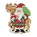 Santa and Rudolph Beaded Counted Cross Stitch Ornament Kit Mill Hill 2012 Winter Holiday MH18-2305