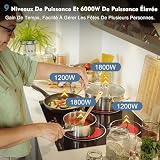 NOXTON Ceramic Hob 4 Zone Built-in 60cm Touch Control Black Glass view 2