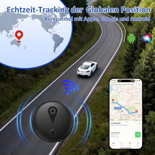 GPS Tracker Car (Compatible with iOS & Android) GPS Tracker Car without ABO, Magnetic Smart Tag Object Finder, Global Cover, Mini Tracker, Worldwide IP67 for Cars, Motorcycles, Bicycles