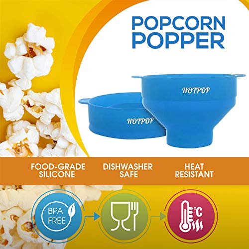 The Original Hotpop Microwave Popcorn Popper, Silicone Popcorn Maker