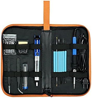 Purewill 220V 60W Adjustable Temperature Welding Solder Soldering Iron Tool Kit Heat Up Quickly Easy to Use Easy to Storage Energy-saving and Eco-friendly