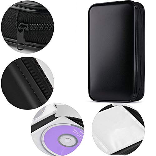 image for COOFIT CD Case, 80 Capacity DVD Case CD Wallets Storage Organizer Flex