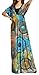 QZUnique Women's Batwing Sleeve Plus Summer Exotic Beach Dress Bohemian Sundress