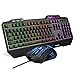 Havit Keyboard Rainbow Backlit Wired Gaming Keyboard Mouse Combo, LED 104 Keys USB Ergonomic Wrist Rest Keyboard, 3200DPI 6 Button Mouse for Windows PC Gamer Desktop, Computer (Black) primary