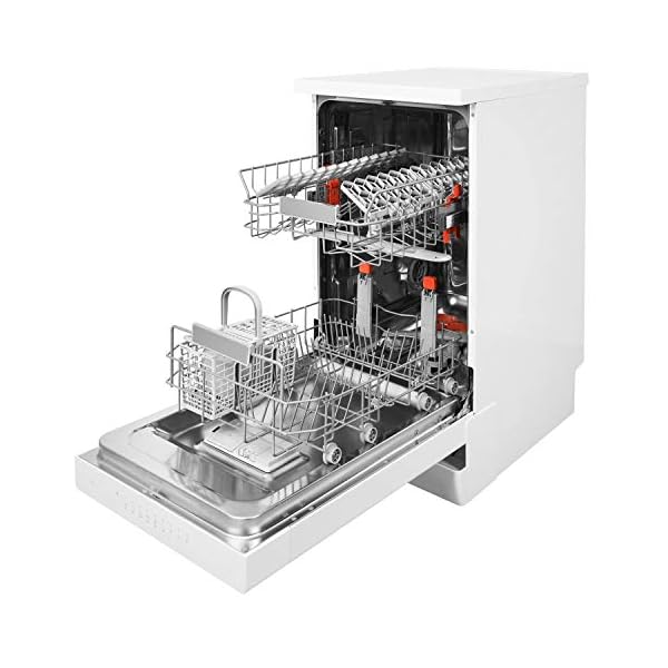 Hotpoint-HSFO3T223WUKN-10-Place-Slimline-Freestanding-Dishwasher-White Hynar Hotpoint HSFO3T223WUKN 10 Place Slimline Freestanding Dishwasher - White