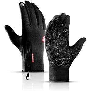 Gants De Cyclisme Unisexes Pour écrans Tactiles, Imperméables, Coupe-vent, Thermiques, En Silicone, Antidérapants, Pour Le Cyclisme, La Conduite, Le Camping, La Randonnée, La Pêche