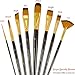 Paint Brushes - 15 Pc Brush Set for Watercolor, Acrylic, Oil & Face Painting | Long Handle Artist Paintbrushes with Travel Holder (Cool Blue) & Free Gift Box | Art Supplies by MyArtscape™