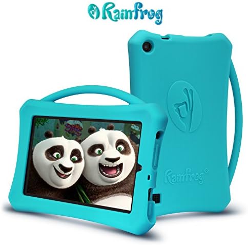 Fire 7 Case 2015 Release (Previous Generation), Lightweight Shockproof Kids Safe Durable Protective Silicone Cover with Handle for Amazon Fire 7 Tablet (7" Display 5th Generation) Turquoise