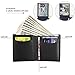 amelleon Bifold Trifold Leather RFID Mens Wallet with ID Window & Coin Pocket (Black)