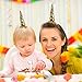 Frienda 2 Pack Unicorn Headband Party Horn Headband Dress Horn Party Flower Headband Unicorn Cosplay Costume Children Party Supplies (Gold)