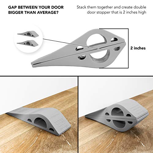 Wundermax Door Stopper Rubber Door Stop Wedge Security Door Stops With