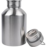 68OZ Stainless Steel Water Bottle with Handle Big Water Bottle for Men Single Wall Thickened Metal Bottle,Leak Proof and Anti Drop Large Capacity Hot Water Kettle for Sports,Camping&Hiking