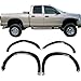 Fender Flares Compatible With 2002-2008 Dodge Ram 1500 2003-2009 Ram 2500 3500, Factory Style Matte Black Finish PP Wheel Cover Protector Vent Trim by IKON MOTORSPORTS, 2003 2004 2005 2006 2007