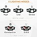 Headlamp - Rechargeable USB Headlight - Head Torch with One Bright White and Two Red Lights - Led Head Lantern for Dog Walking, Running and Camping