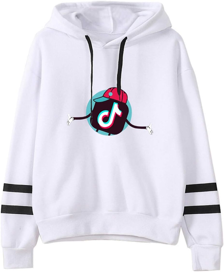 Cocophie Toktik Hoodie Me Contro Te Sweatshirt Fashion Casual Music Fans Jumper Striped Long Sleeve Hooded Sweater