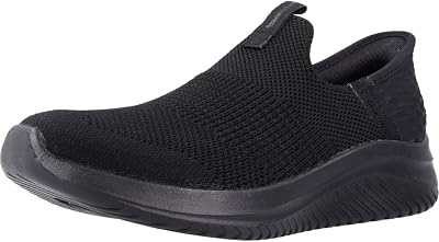 Niños Ultra Flex 3.0 Smooth Step Slip-In ENTRENADOR, Black Textile / Black Trim, 27 EU