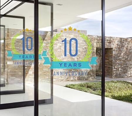Bannerbuzz Custom Static Clear Window Clings Film Mutipale Sizes