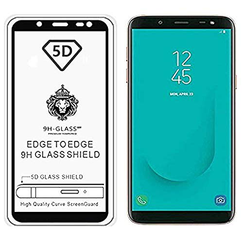 CEDO Full Glue Coverage Edge to Edge Tempered Glass Screen Protector for Samsung Galaxy J6 (2018) (Black)