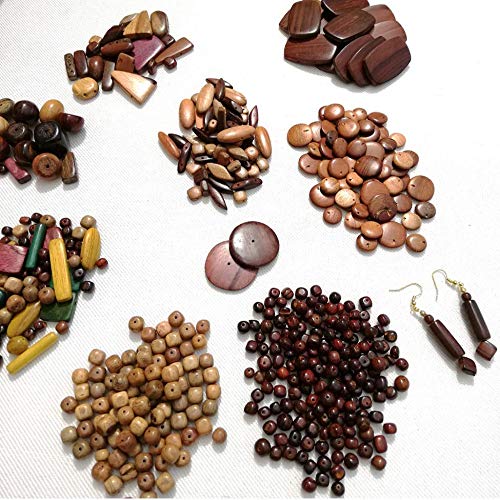 LARGE natural exotic Costa Rica wood beads Wood bead jewelry craft kit