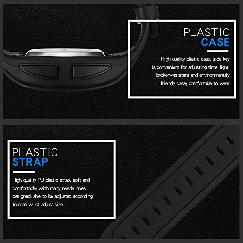 YEZIJIN Sports Watch Synoke Calorie Pedometer Chronograph Outdoor Watches 50m Waterproof Under 10 - Thumbnail 3