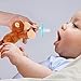 Youly Baby Pacifier，Monkey Pacifier Infant Toy Stuffed Animal Binky Soft Plush Toy with Detachable Silicone Baby Dummy for Newborn Boys & Girl