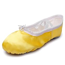 MSMAX Ballet Shoes for Girls Toddler Shoes Yellow